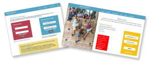 login pages before and after